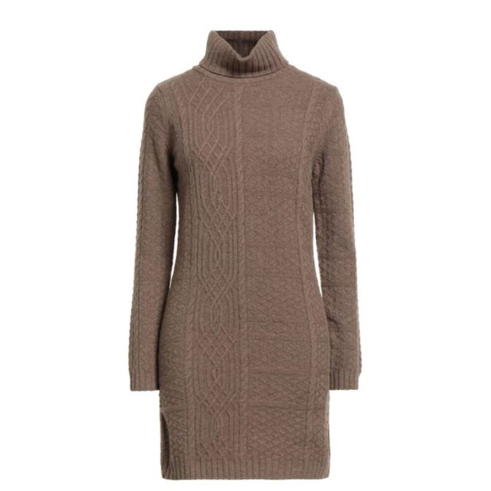 Barbour Winter Tartan Lambswool Sweater Dress Midi Women's 16 Brown Heirloom